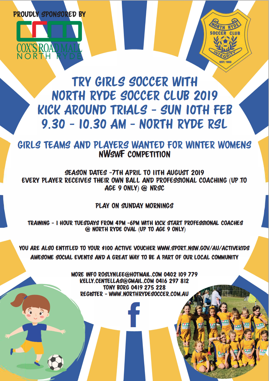 North Ryde Soccer - Try Girls Soccer Day