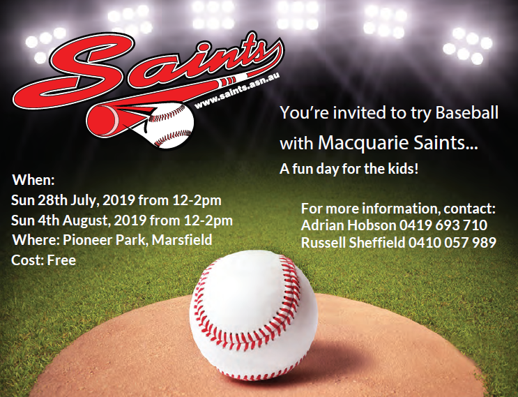 Try Baseball with Macquarie Saints