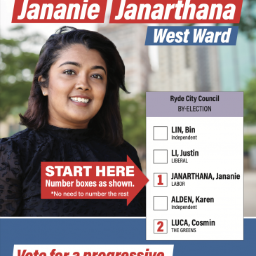 Jananie Janarthana, City of Ryde – West Ward